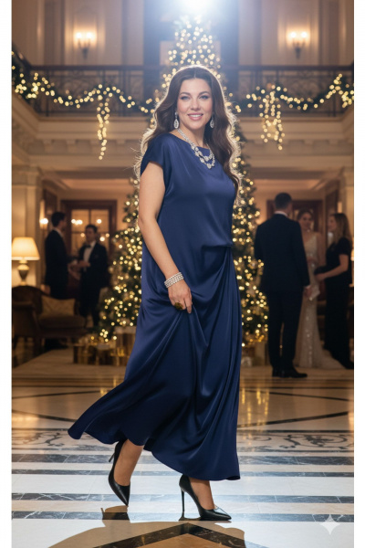 Платье Vittoria Queen 27643 темно-синий - фото 9