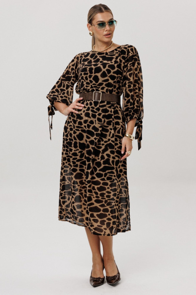 Платье Anelli 1733 графичный_леопард - фото 10