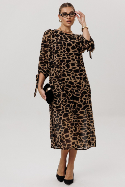 Платье Anelli 1733 графичный_леопард - фото 1