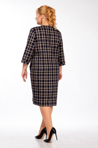 Платье СиБон 0230 клетка_черный - фото 2