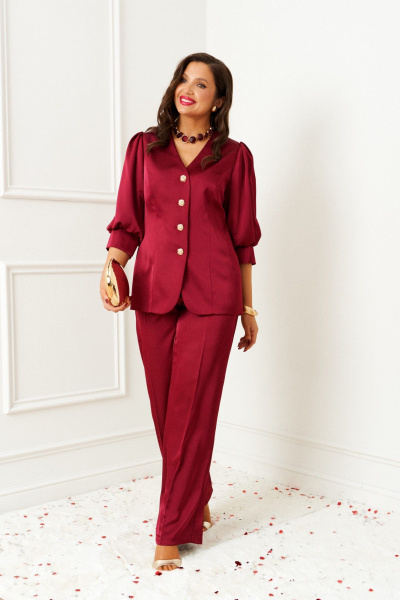 Брюки, жакет Beautiful&Free 6382 бордо - фото 2