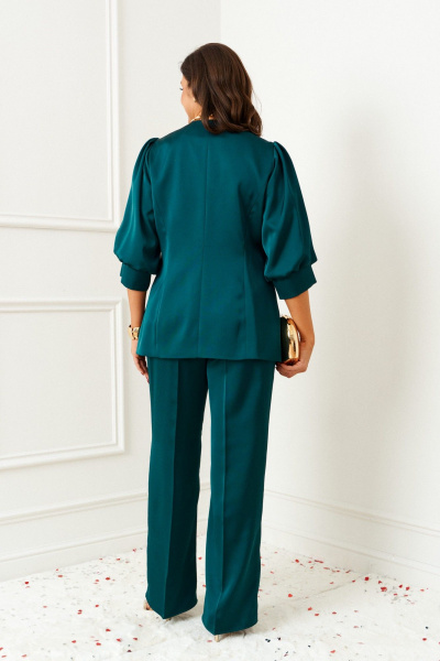 Брюки, жакет Beautiful&Free 6382 изумруд - фото 6