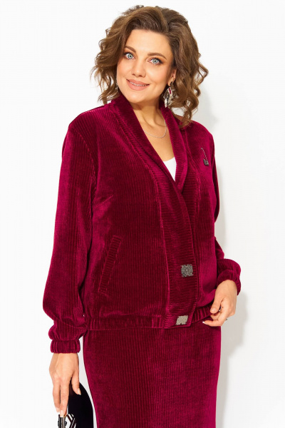 Жакет, юбка Liliana 1487 винный - фото 2