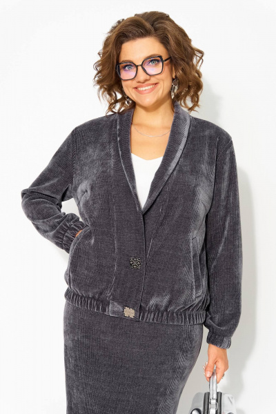 Жакет, юбка Liliana 1487 графит - фото 3