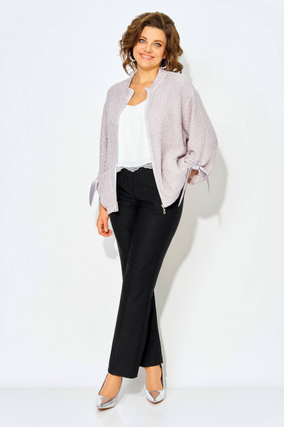 Брюки, жакет Liliana 1493БрПн жемчуг - фото 3