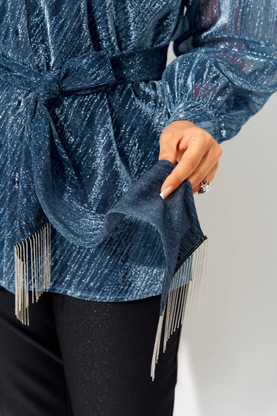 Блуза Liliana 1496 синий - фото 7