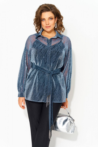 Блуза Liliana 1496 синий - фото 6