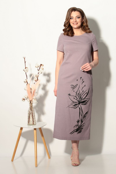 Платье Fortuna. Шан-Жан 699 серо-розовый - фото 3