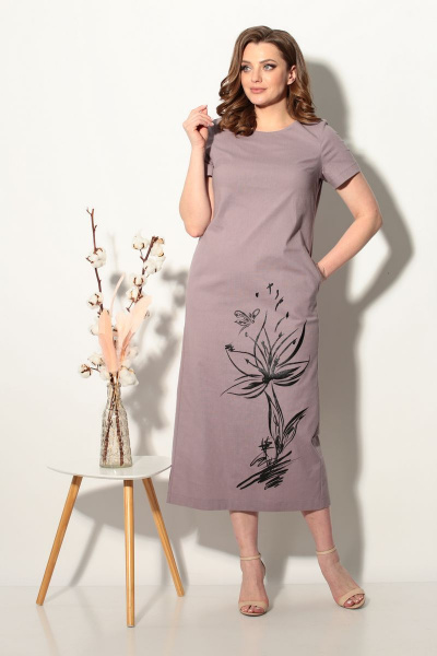 Платье Fortuna. Шан-Жан 699 серо-розовый - фото 2