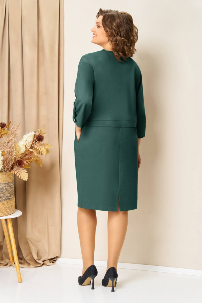 Платье VOLNA 1449 бутылочно-зеленый - фото 2