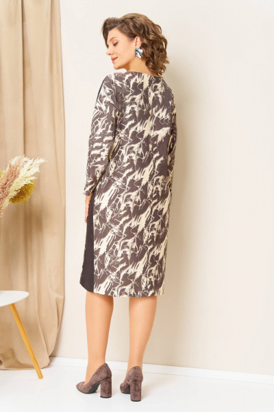Платье VOLNA 1452 шоколадно-бежевый - фото 2