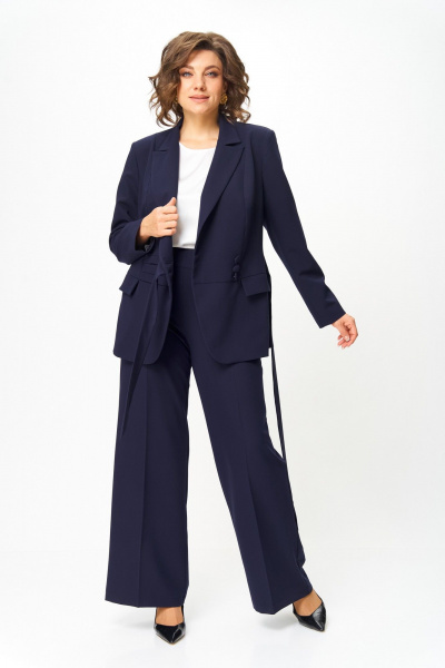 Брюки, жакет ANASTASIA MAK 1277 синий - фото 15