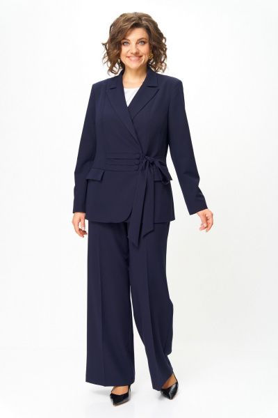 Брюки, жакет ANASTASIA MAK 1277 синий - фото 10