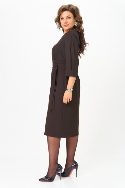 Платье ANASTASIA MAK 1294 коричневый - фото 9