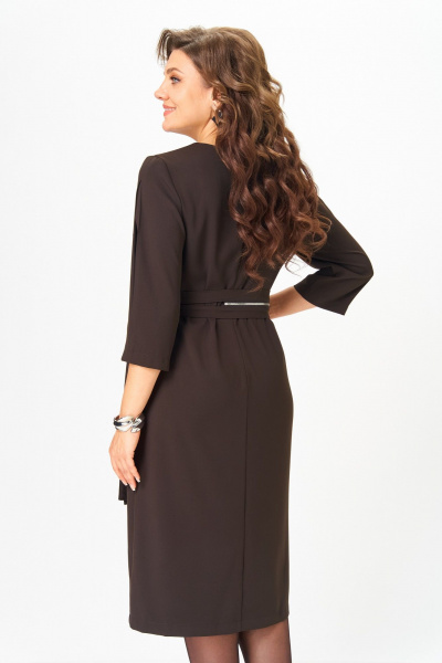 Платье ANASTASIA MAK 1294 коричневый - фото 2