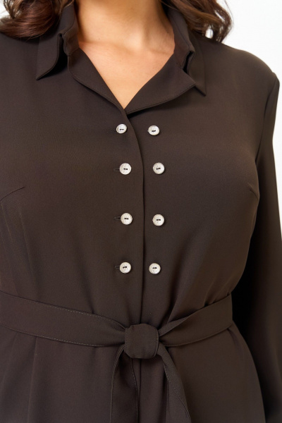 Платье ANASTASIA MAK 1296 коричневый - фото 3