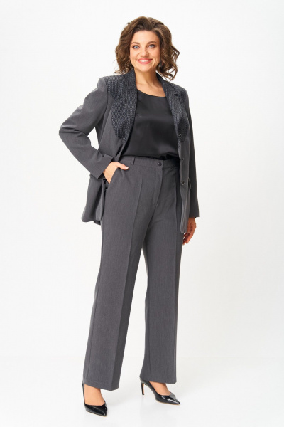 Брюки, жакет ANASTASIA MAK 1297 серый - фото 12