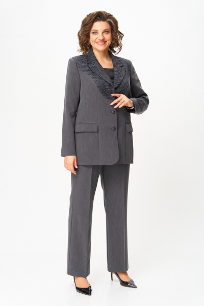 Брюки, жакет ANASTASIA MAK 1297 серый - фото 1