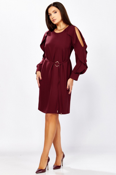 Платье Мишель стиль 1336 винный - фото 9