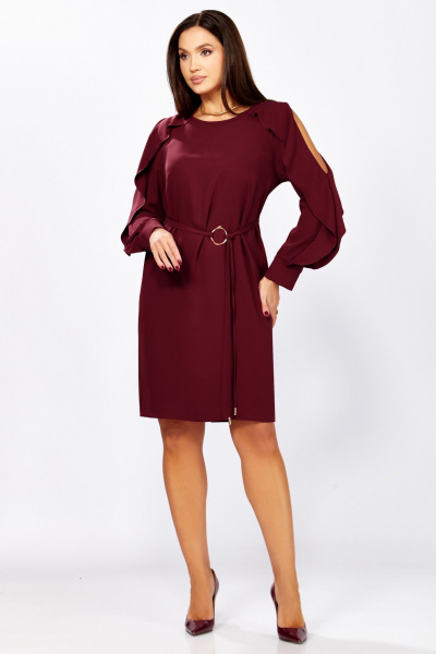 Платье Мишель стиль 1336 винный - фото 7