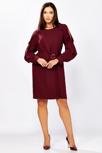 Платье Мишель стиль 1336 винный - фото 2