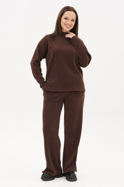 Брюки, джемпер Пинск-Стиль 274 шоколад - фото 2