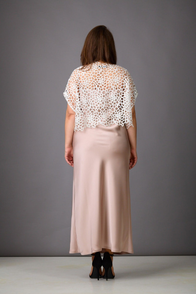 Накидка, платье Rosheli 1166 молочный/бежевый - фото 3