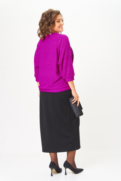 Джемпер, юбка Michel chic 1407 пурпурный_черный - фото 4