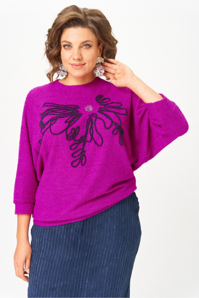 Джемпер, юбка Michel chic 1442 пурпурный, синий - фото 6