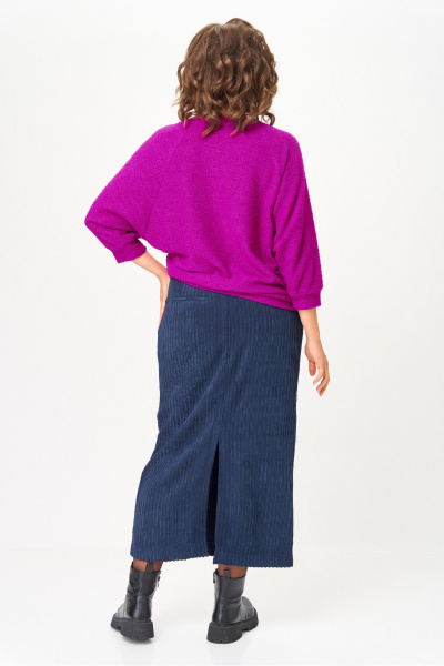 Джемпер, юбка Michel chic 1442 пурпурный, синий - фото 5