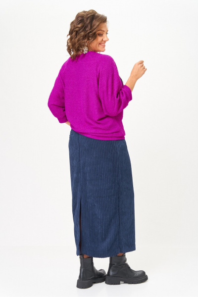 Джемпер, юбка Michel chic 1442 пурпурный, синий - фото 4