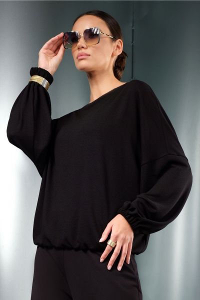 Лонгслив Erika Laurent 7252 черный - фото 1