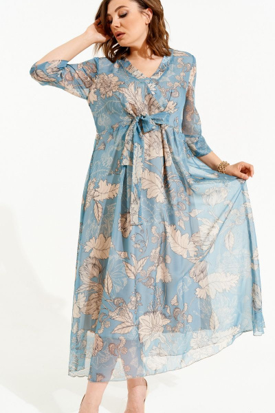 Платье ELLETTO 1844 бирюзовый - фото 2