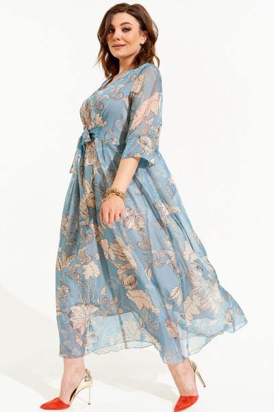 Платье ELLETTO 1844 бирюзовый - фото 3