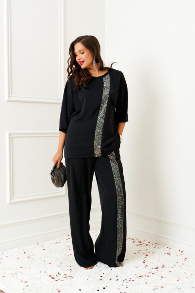 Блуза, брюки Beautiful&Free 6396 черный - фото 4