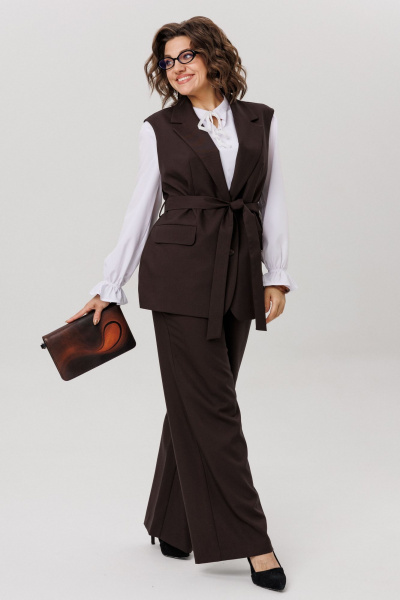 Жакет Anelli 1502 блестящий каштан - фото 10