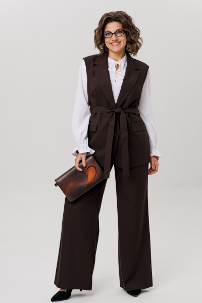 Жакет Anelli 1502 блестящий каштан - фото 9