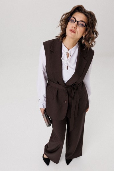 Жакет Anelli 1502 блестящий каштан - фото 8