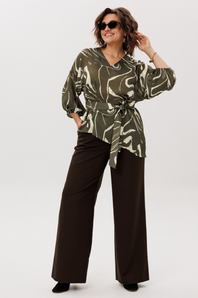 Брюки Anelli 1702 блестящий каштан - фото 6