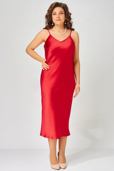 Накидка, платье, пояс, украшение Fita 3201 красно-черный - фото 6