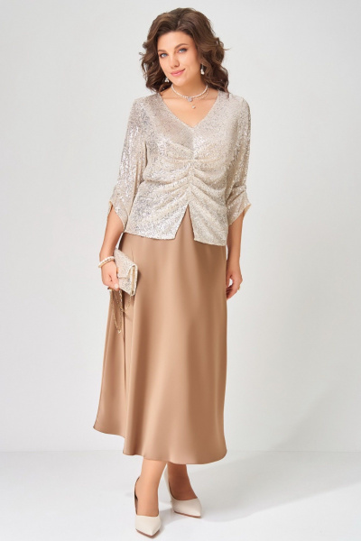 Блуза, юбка Fita 3211 золотисто-бежевый - фото 1