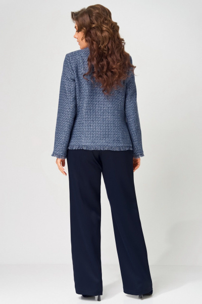 Брюки, жакет, топ Fita 4056 бежево-синий - фото 8