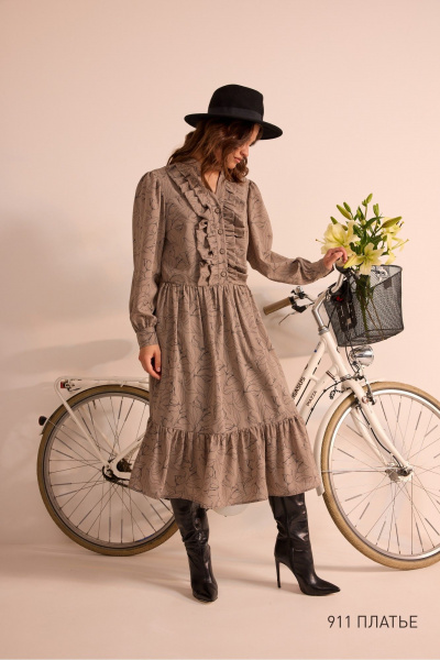 Платье NiV NiV fashion 911 капучино - фото 6