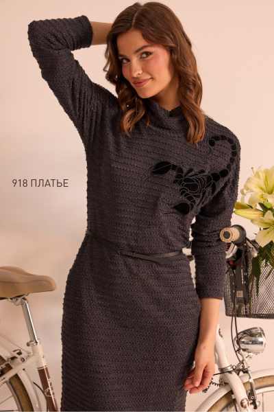 Платье NiV NiV fashion 918 чёрный - фото 4