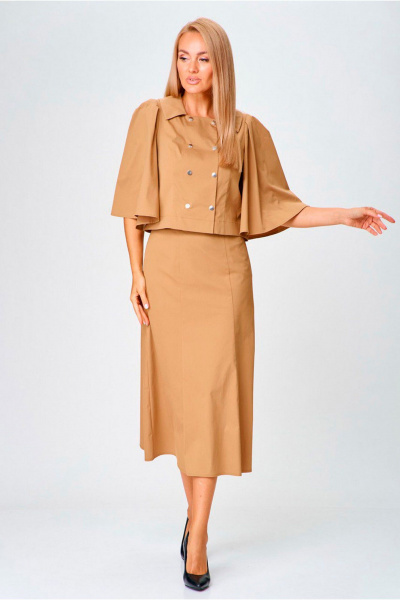 Жакет, юбка Gamma Gracia 769 бежевый - фото 3