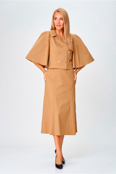 Жакет, юбка Gamma Gracia 769 бежевый - фото 2