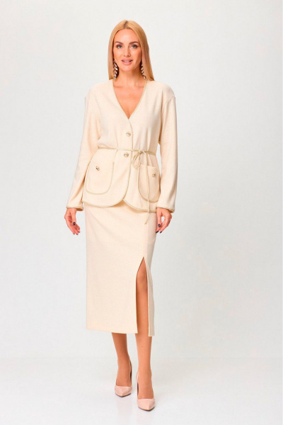 Жакет, юбка Gamma Gracia 792 кремовый - фото 1