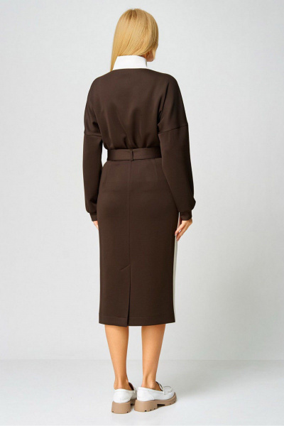 Джемпер, юбка Gamma Gracia 888 коричневый_белый - фото 6