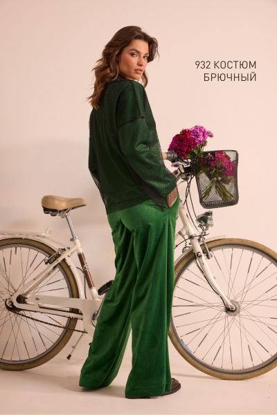 Брюки, джемпер NiV NiV fashion 932 лиственно-зелёный - фото 4
