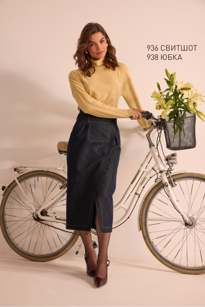 Юбка NiV NiV fashion 938 тёмно-синий - фото 3